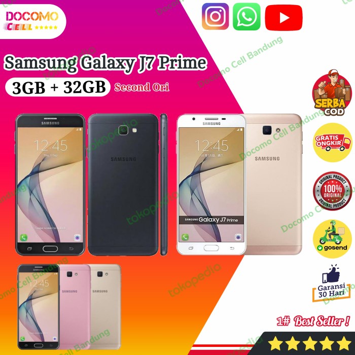 HP Android Samsung J7 Prime 4G Second Seken Bekas Murah Gaming Gahar *