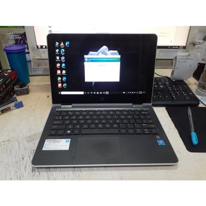 Laptop HP X360 Pavilion Touchscreen Cel N3350 4GB SSD240GB 11.6" Bekas *
