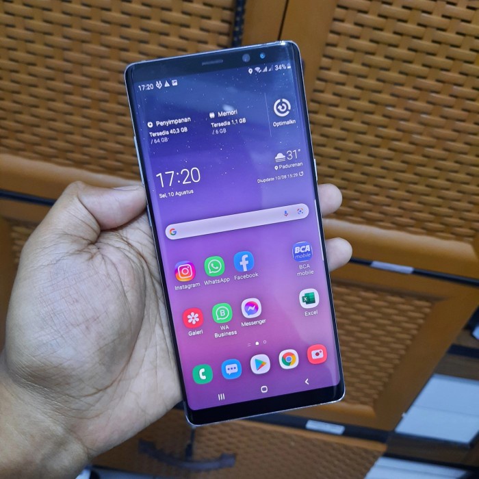Handphone Hp Samsung Galaxy Note 8 6/64 Second Seken Bekas Murah *