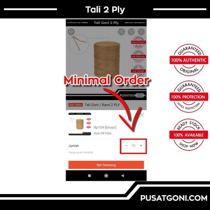 

(GoodSeller) Tali Goni / Tali Rami 2 PLY Untuk kerajinan