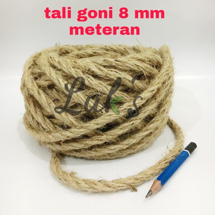 

(GoodSeller) tali goni 8 ply 8 mm meteran - tali rami - tali tambang goni murah