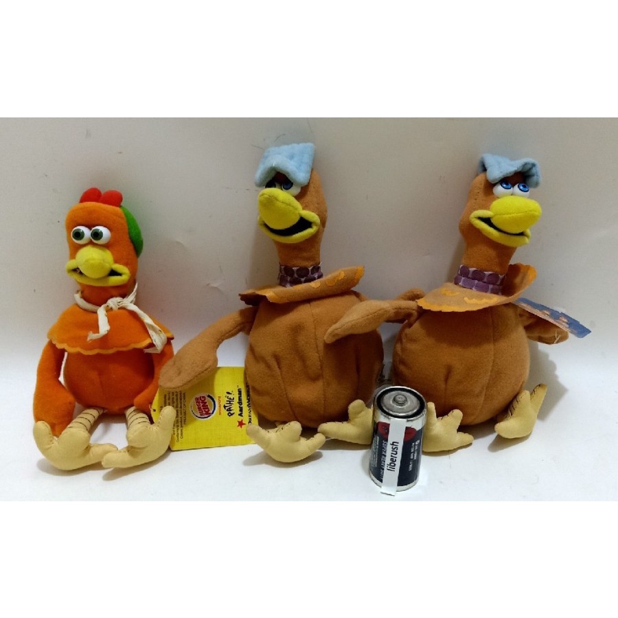 Set dreamworks babs chicken run plush doll boneka 4 pcs set