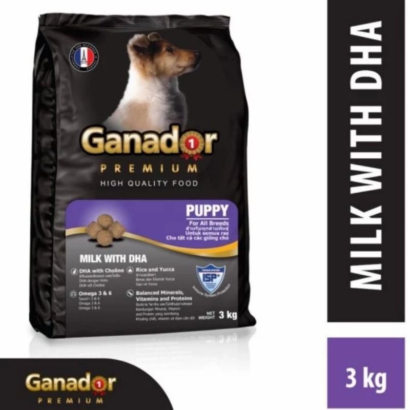 GANADOR PUPPY MILK WITH DHA 3KG (EXP DESEMBER 2024)