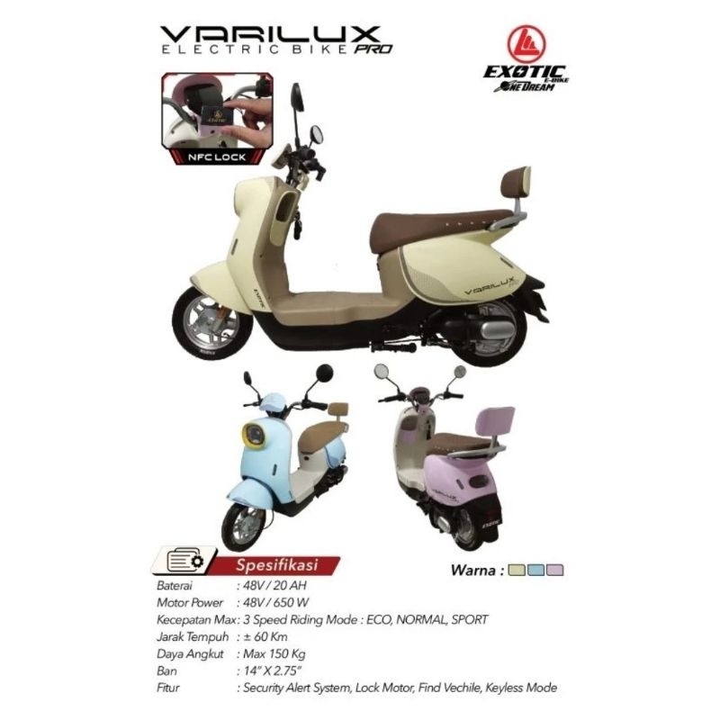 Sepeda Listrik Exotic Varilux Pro