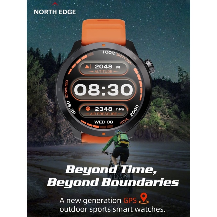 YOK DI ORDER NORTH EDGE X-TREK 2 JAM TANGAN PRIA SMART WATCH LAYAR AMOLED GPS BAROMETER KOMPAS