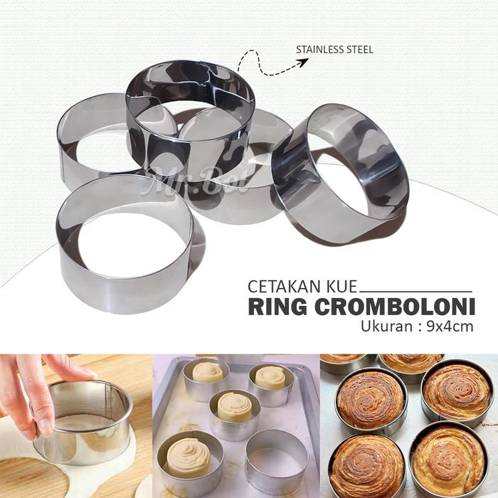 

Cetakan Cromboloni / Cetakan Ring Bulat Stainless / Cetakan Roti Bulat Diameter 9Cm