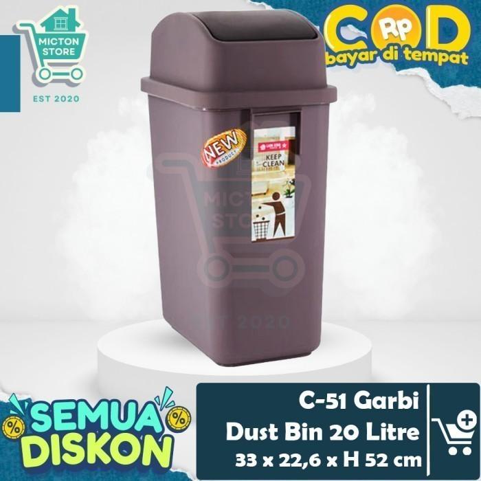 DISKON MICTON Lion Star C-30 Grill Bin 10 Liter Tempat Sampah Bulat Kamar Mandi Kantor Trash Bin