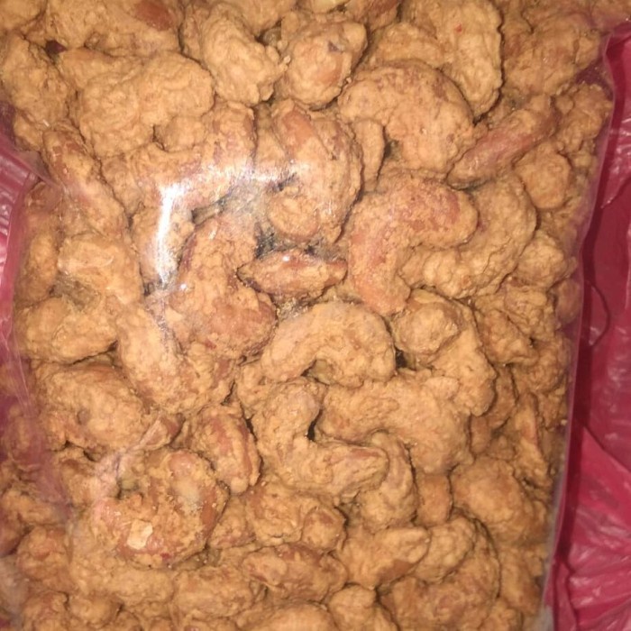 

(TopSeller) kacang mente/mete/mede jumbo krispy pedas manis 250gr