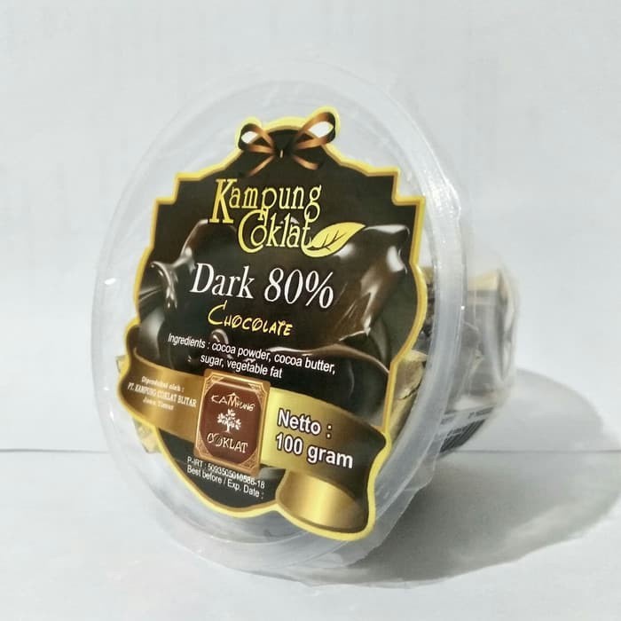 

(TopSeller) Coklat Diet GuSant Dark 80% Chocolate Cup 100gr-Kampung Coklat Blitar