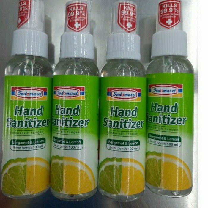 New HAND SANITIZER INDOMARET PEMBERSIH TANGAN BERGAMOT & LEMON 100ML