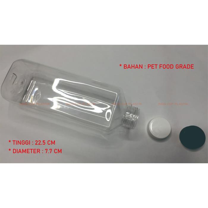 Botol Kale Kotak 1 Liter Tebal/Botol Plastik Kale 1 Liter Tebal (48gr)