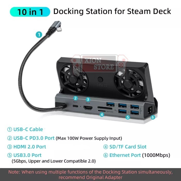 Legion Go Docking Station Rog Ally Steam Deck 2 Fan Cooler Not Jsaux