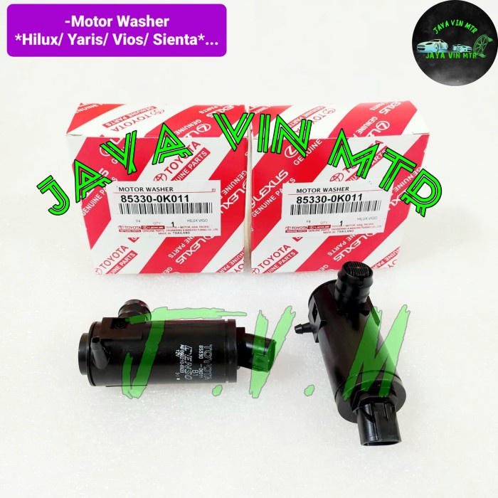 Motor Washer Wiper Pompa Air Hilux Yaris Vios Sienta Original Asli