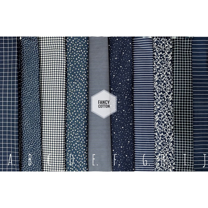 TERBARU kain katun jepang motif navy edition fancy dari tokai senko