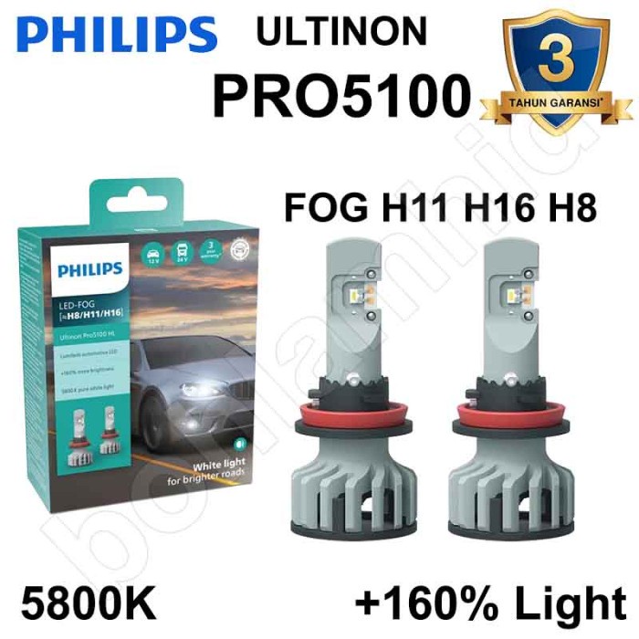 Lampu LED Philips Terios, New Terios ULTINON PRO5100 H11 H16 Fog PRO 5100