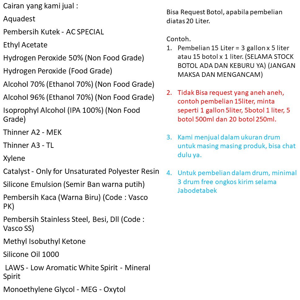 

Methyl Isobuthyl Ketone - 1 Liter - Thinner - Solvent - Mibk - Cleaning Agent - Pembersih Spidol
