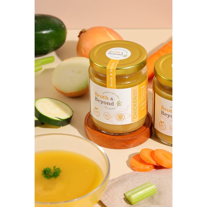 

ORGANIC CHICKEN BONE BROTH - 2 atau 3 JARS / KALDU TULANG AYAM ORGANIK