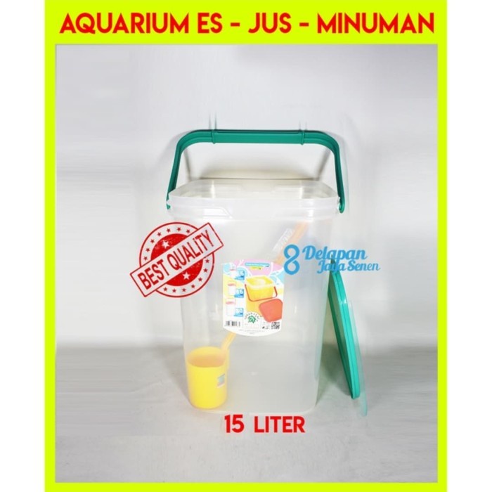 (Expert) Tempat Es Buah 15 Ltr + Gayung Kotak Es Buah Aquarium Es Kelapa