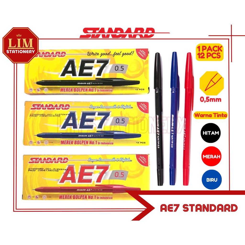 

Pulpen / Bolpen Standard AE7(12 Pcs)