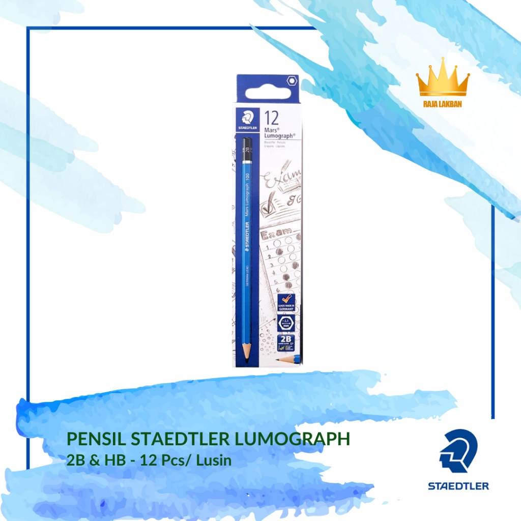 

Pensil Staedtler Lumograph Pensil Komputer 2B dan HB - Lusin