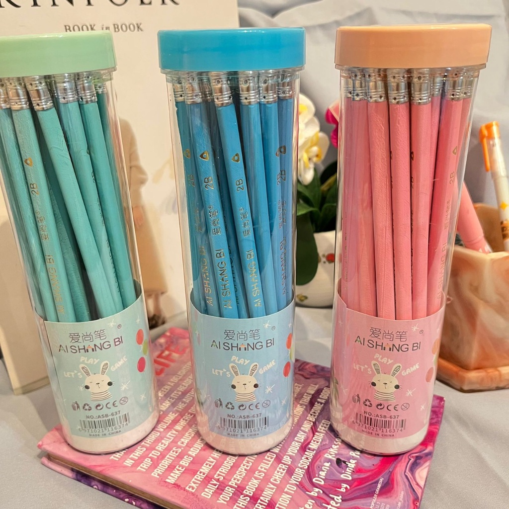 

PENSIL HB AISHING 1 BOX ISI 30 BIJI READY 3 WARNA PENSIL BATANG BAGUS WARNA SOFT PASTEL 1 BOKS MIKA