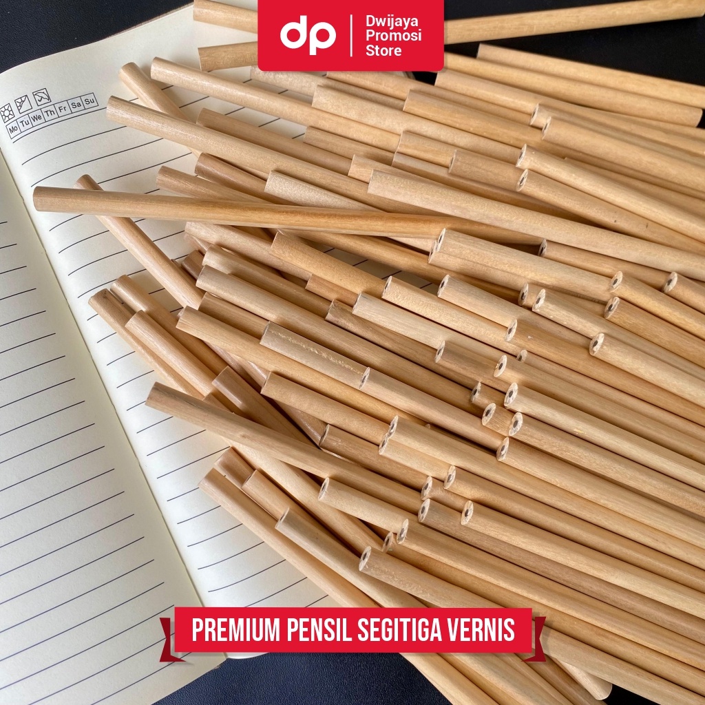 

Pensil Hotel segitiga Kayu Polos Vernis Pensil Tulis Murah Promosi (Isi 144 pcs)