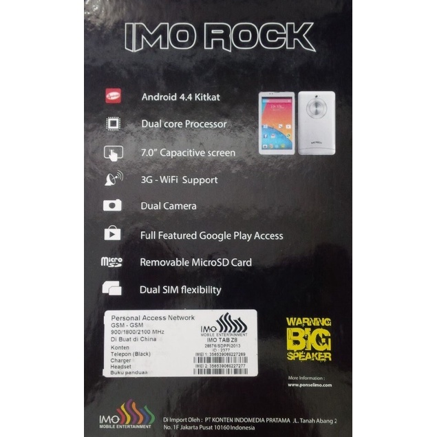 (Expert) Tablet IMO Z8 Rock New