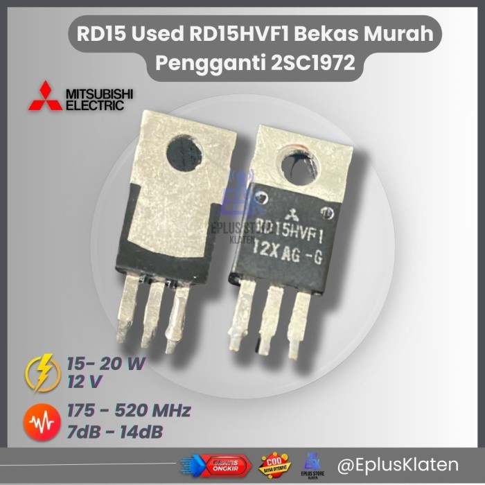 rd15 used rd15hvf1 bekas murah pengganti 2sc1972
