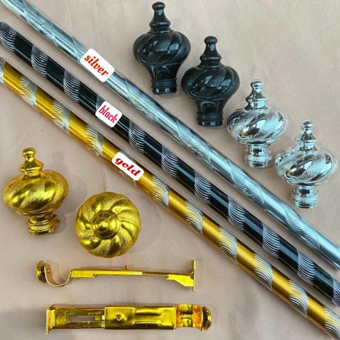 murah- Batang gorden set ukuran 1 meter / batang gorden / pipa gorden