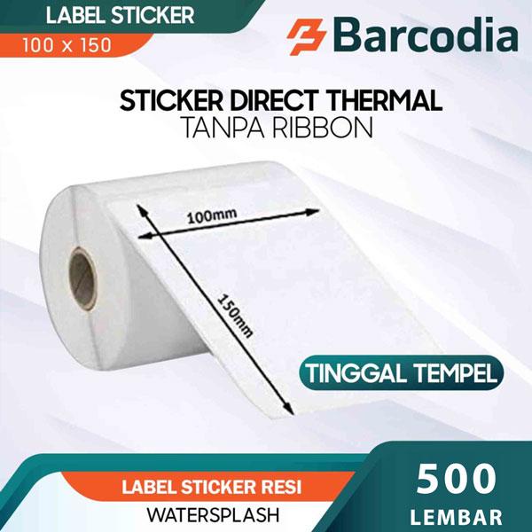 

KERTAS THERMAL LABEL STICKER 100X150 500PCS BARCODE UKURAN A6 STIKER THERMAL 100X150mm