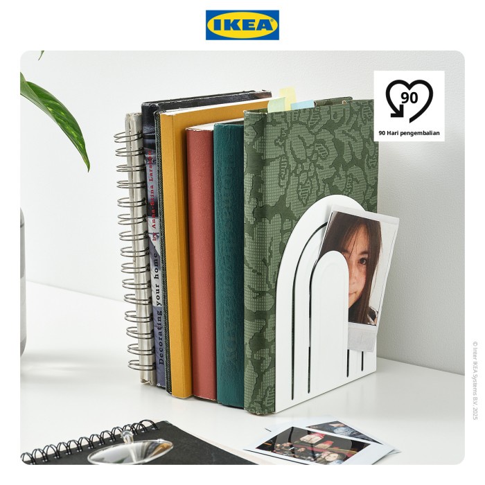 

IKEA HSSLA Penahan Buku dan Dokumen Putih