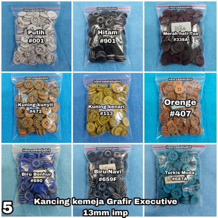 

B Kancing Executive uk.20L/4 (1gros@144pcs)