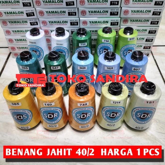 

1 pcs Benang Jahit 40/2 SDR/benang katun 40/2/Benang jahit murah