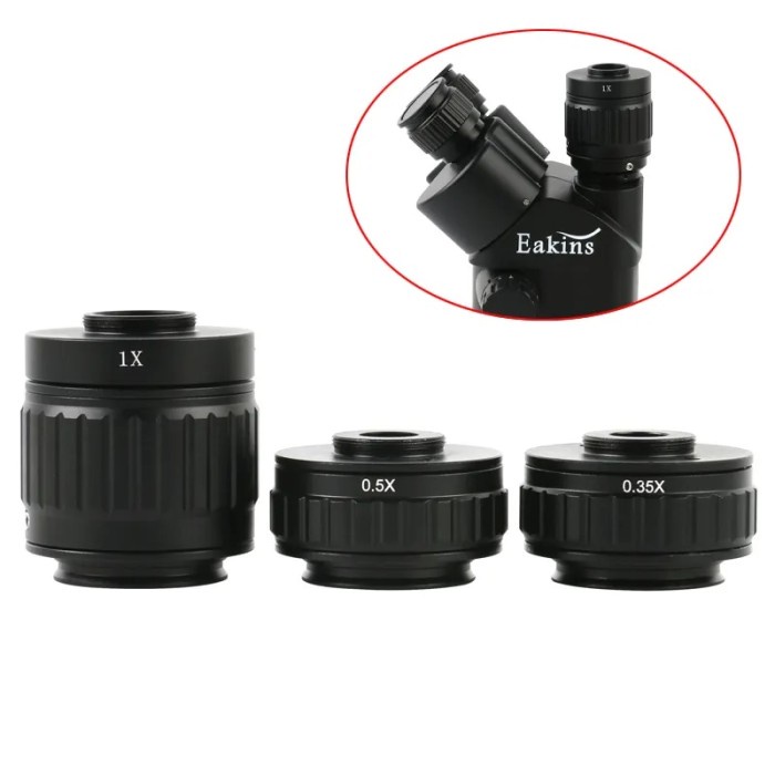 1X 0.35X 0.5X C mount Lens Adapter Focus Adjustable Camera