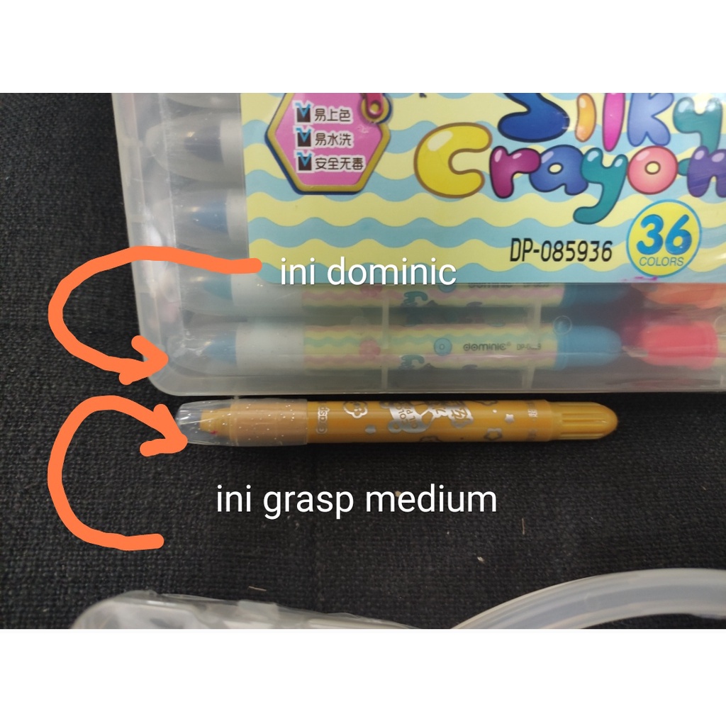 

IK! crayon silky twister dominic 36 warna setara grasp medium