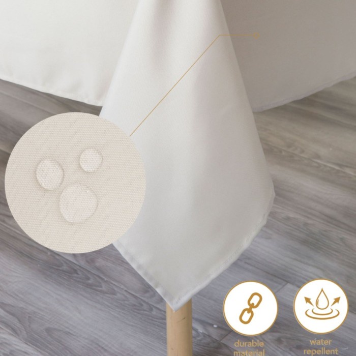 (Expert) Taplak meja Makan putih 145x240 cm - Tablecloth - Table Cloth 145x240