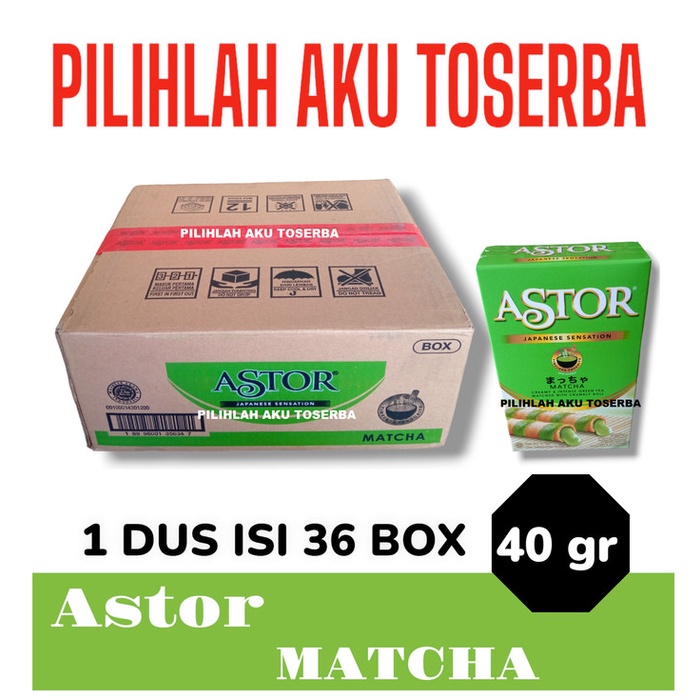 

ASTOR Waferstick MATCHA 40 gr - 1 Karton isi 36 box @40 Gr