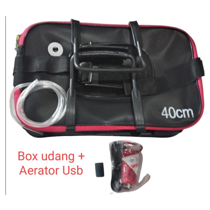 Box udang Taffsport + Aerator USB tas kotak pancing umpan hidup tempat anti bocor