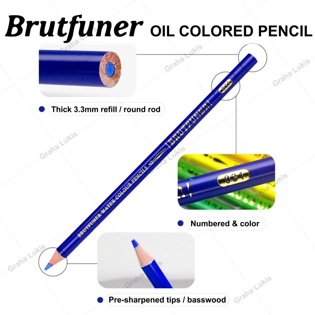 

IK! BRUTFUNER Oil Base Color Pencil / Pensil Warna Set 72 Warna