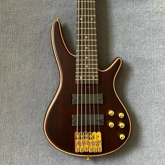 High quality 6-string electric bass 6-string bass guitar 24 tone