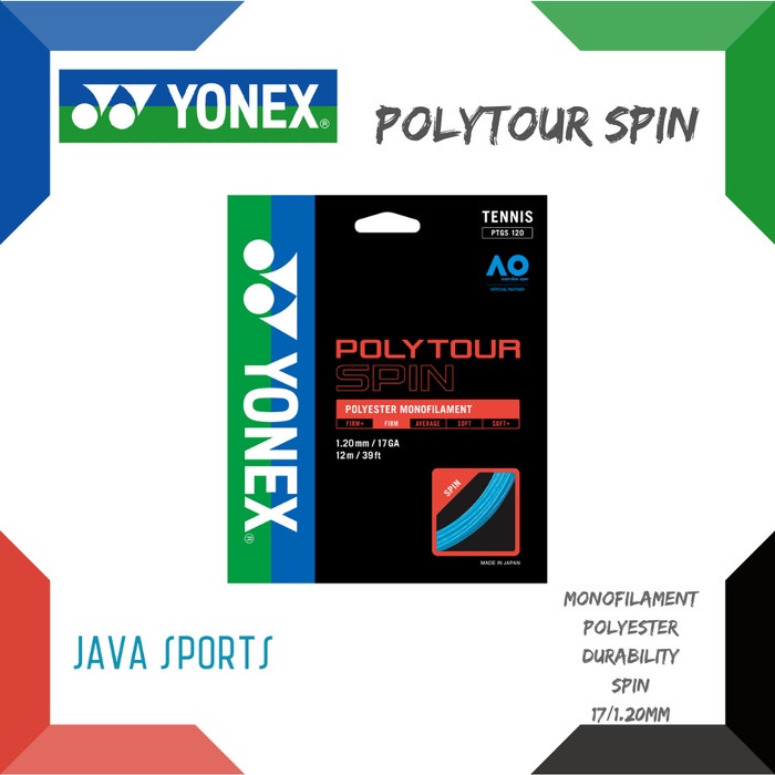 Terlaris Senar Raket Tenis Yonex Polytour SPIN Monofilament Spin SALE