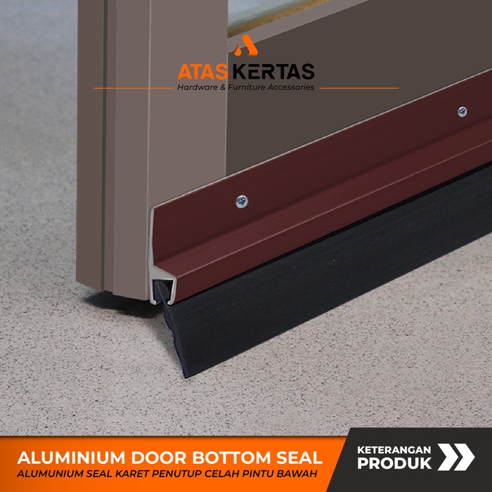 PREMIUM TUTUP CELAH PINTU BAWAH MEGAN / DOOR BOTTOM SEAL ALUMINIUM KARET / DOOR SEAL KARET