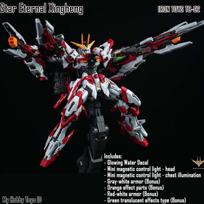 SALE MAINAN ACTION FIGURE ANIME ROBOT GUNDAM STAR ETERNAL XINGHENG MODEL KIT LED METAL FRAME NOT