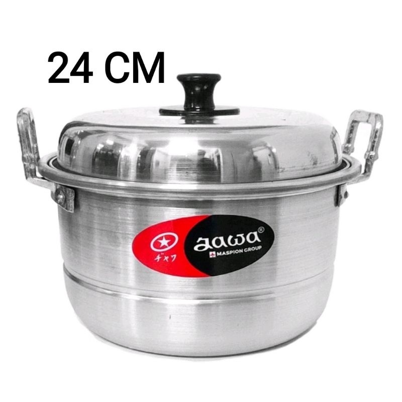 UM1 Panci kukusan jawa 24 cm/panci dandang/panci aluminium serbaguna