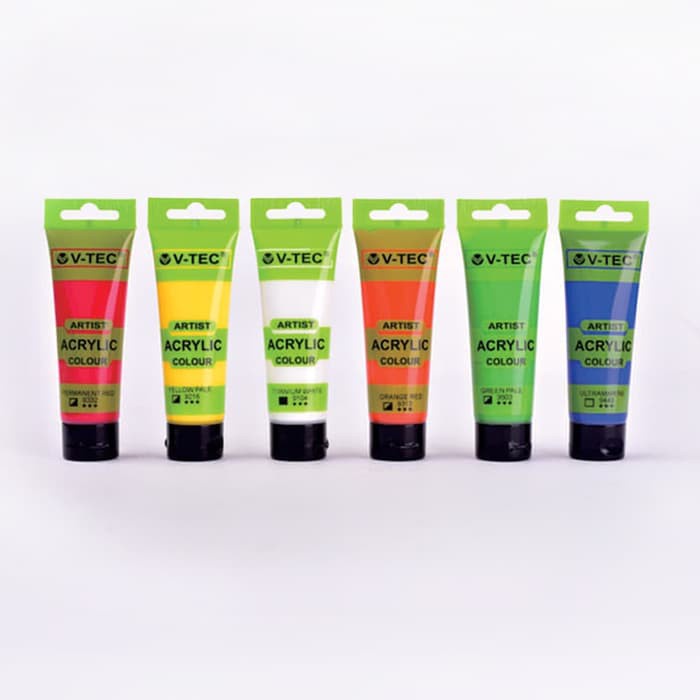 

IK! Cat Acrylic Colurs 75ml / Cat Maries dan Vtec / Acrylic Warna Hitam, Merah, Putih, Hijau, Coklat