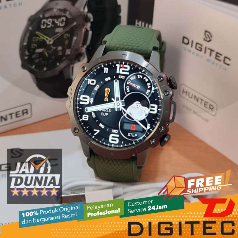 DIGITEC ORIGINAL SMARTWATCH PRIA HUNTER HIJAU HUNTER JAM TANGAN DIGITAL PRIA JAM DIGITAL PRIA JAM