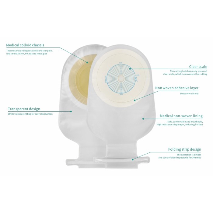 siapkirim- Kantong Kolostomi Double Perekat / Ostomy Bag / Colostomy Bag - 1 Pcs