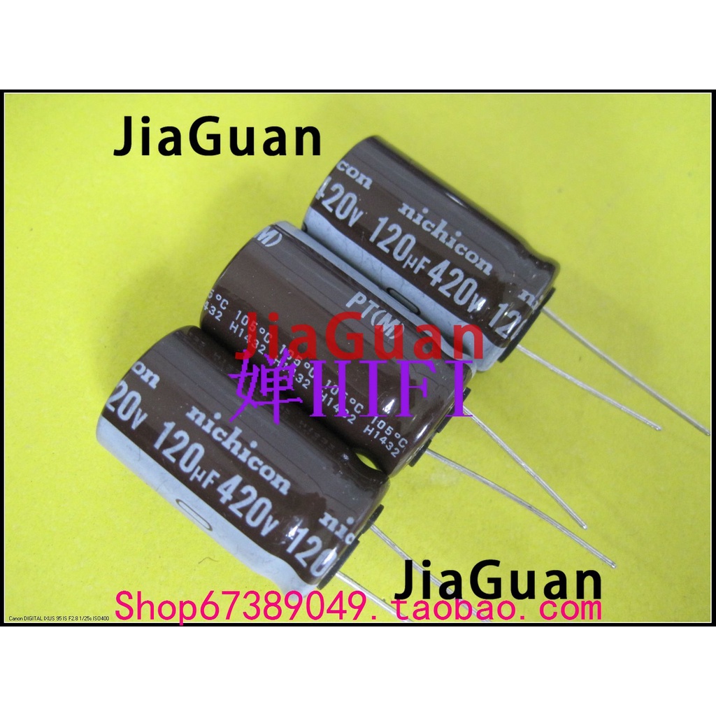 MONEYRAIN 10PCS NICHICON PT 420V120UF 18X31.5MM electrolytic capacitor 120uF/420V High frequency lon