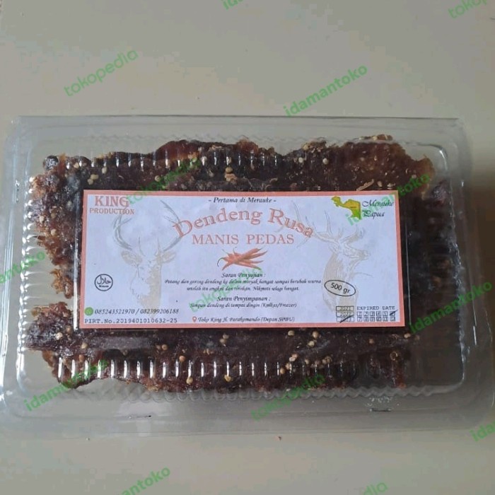 

Dendeng Daging Rusa Merauke Papua Asli siap saji Manis pedas 500 gr