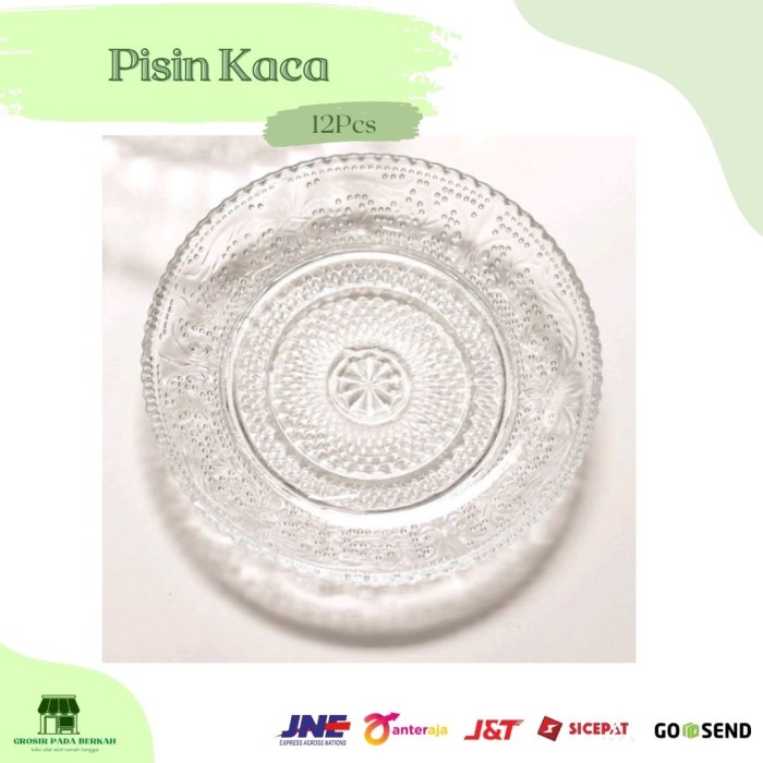 silahkan- GPB - Piring Pisin Lepek Mini Kecil Kaca Beling Murah 12Pcs